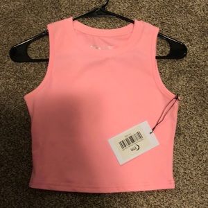 ZYIA pink hi-neck stronger tank